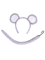 Grey Mouse Ears and Tail Set