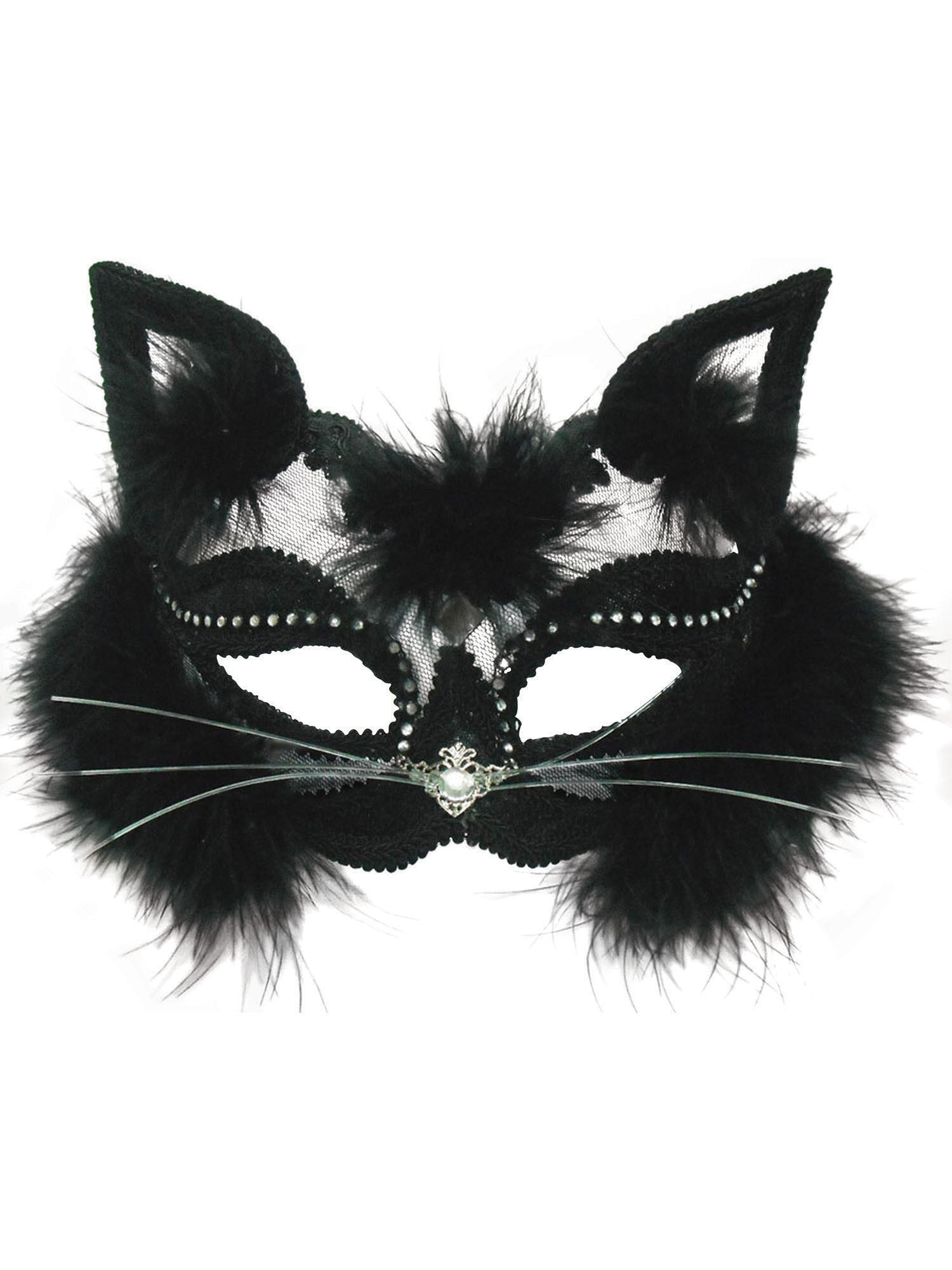 Transparent Black Cat Mask