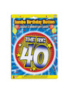 40th Birthday Jumbo Button Pin