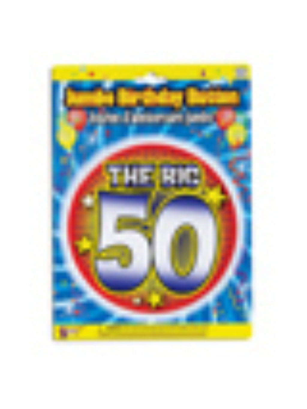 50th Birthday Jumbo Button Pin