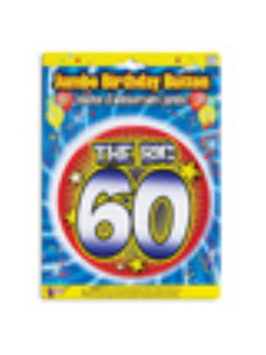 60th Birthday Jumbo Button Pin