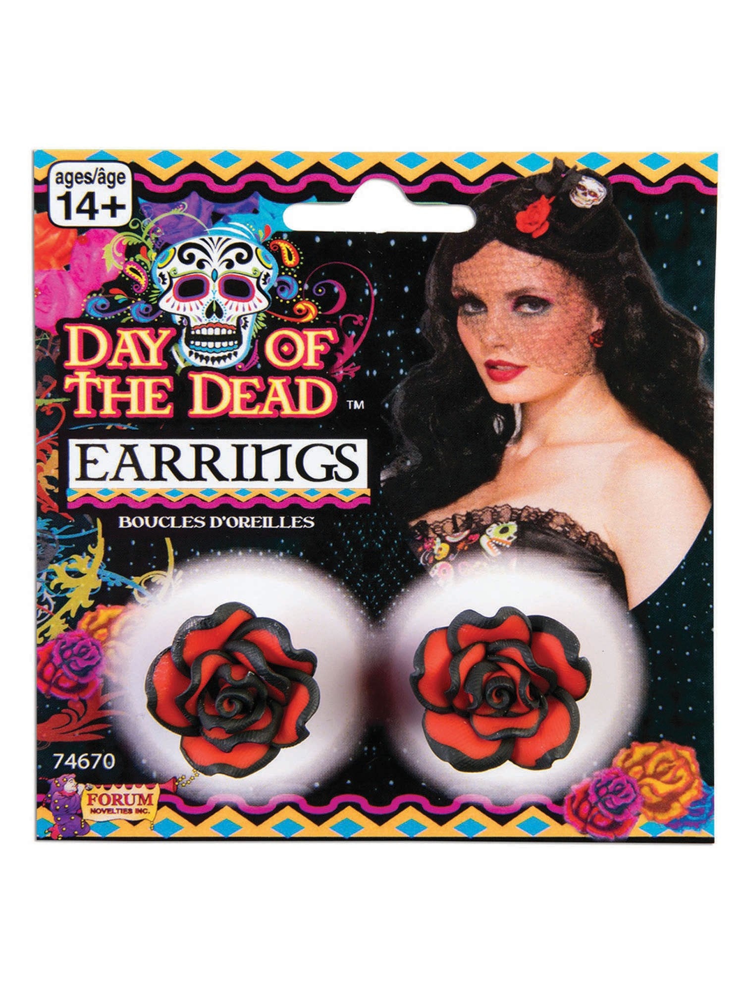 Rose Day Of The Dead Earrings