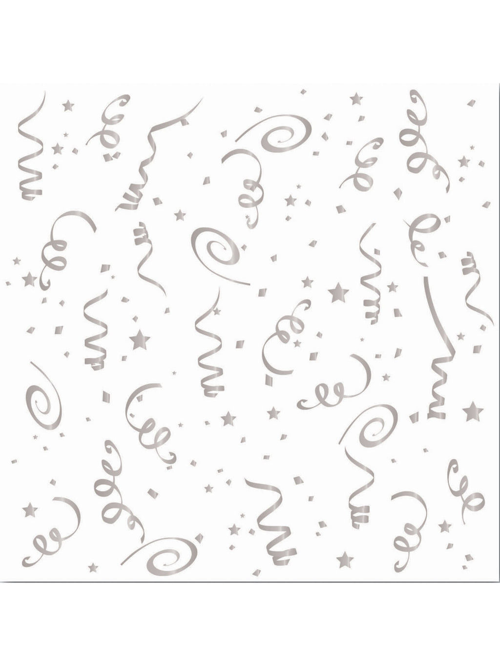 16 Pack Silver Confetti Napkins