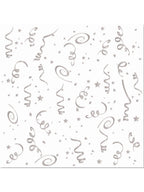 16 Pack Silver Confetti Napkins