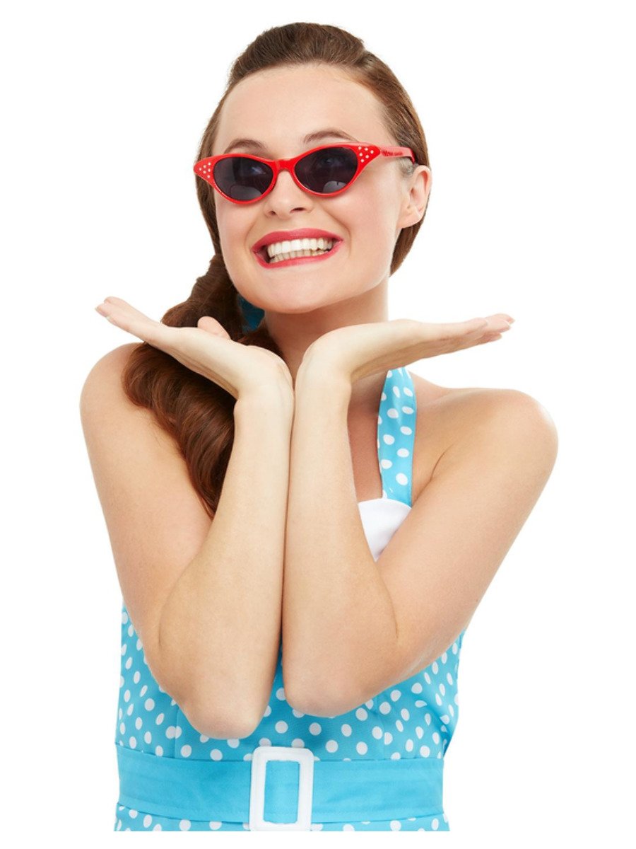 Red Flyaway Style Rock & Roll Sunglasses