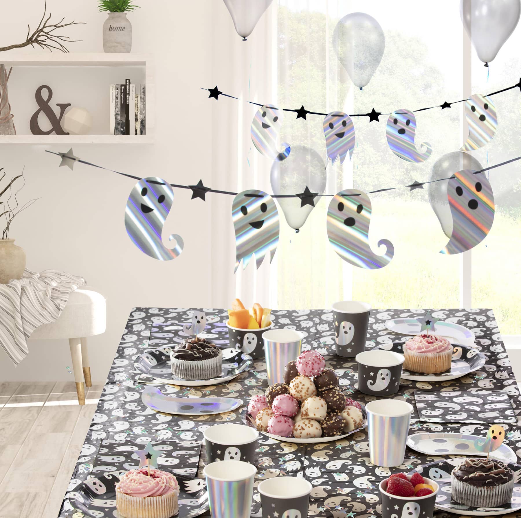 Halloween Tableware, Ghost Plates x8