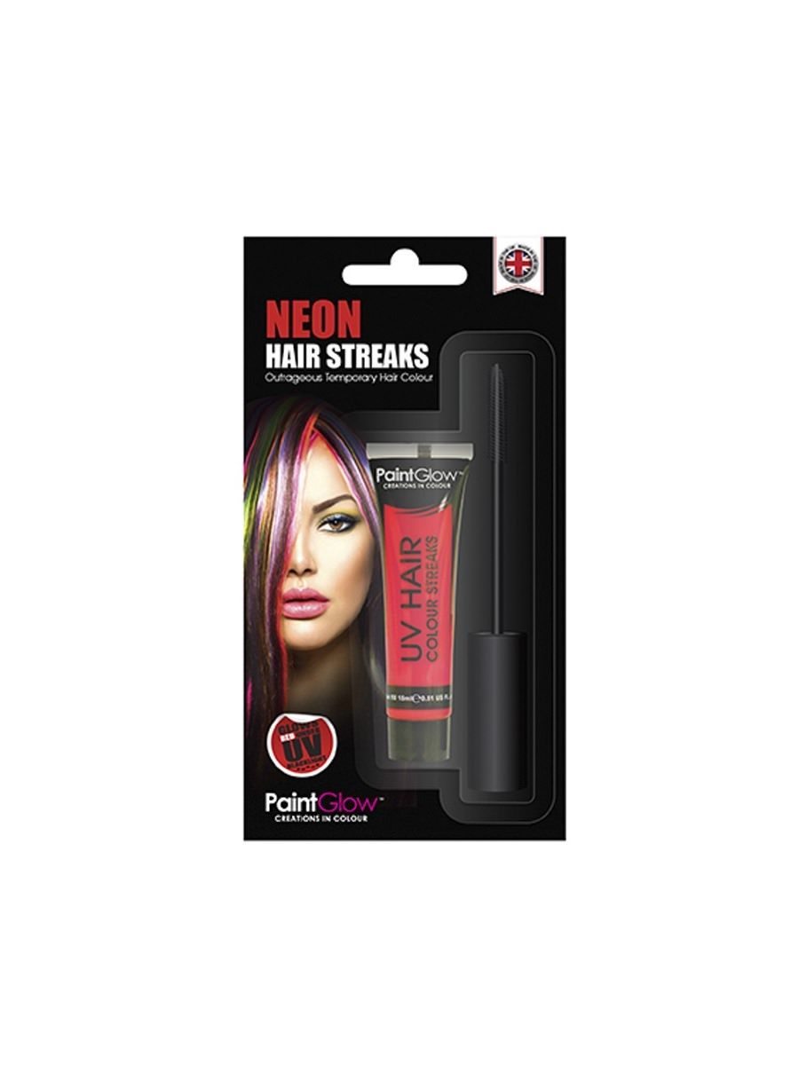 UV Hair Colour Streaks, Red, 15ml, Blister Pack